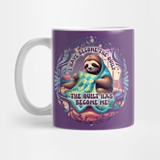 Funny sloth quilter quilting obsession sewing seamstress Mug